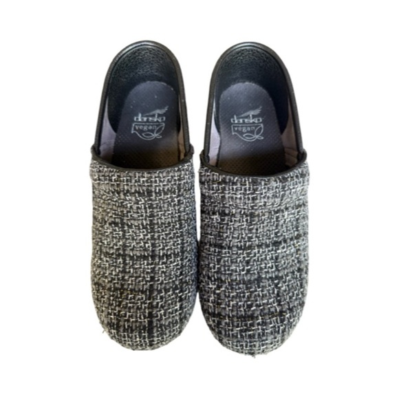Dansko Vegan Women’s Tweed Slip On Clogs Black White Size 7.5-8 (38) - Picture 4 of 10